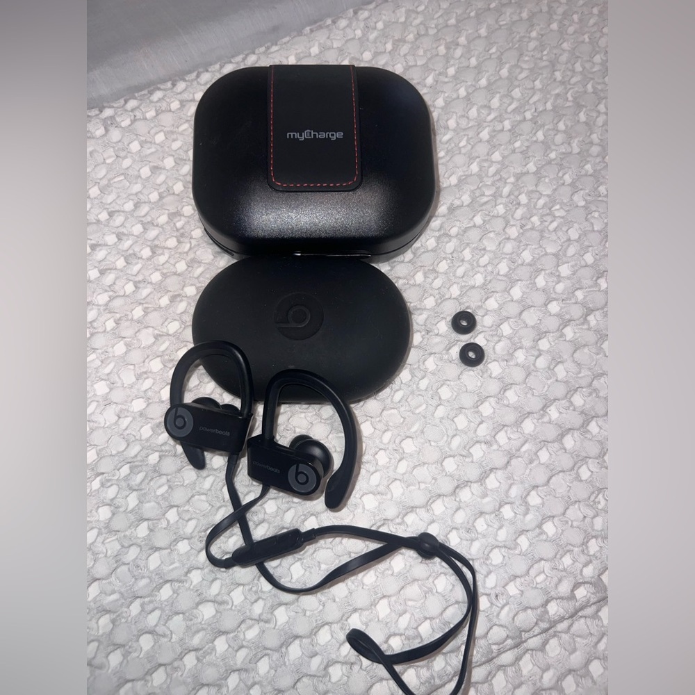 Black Wireless Earbuds with Charging Case